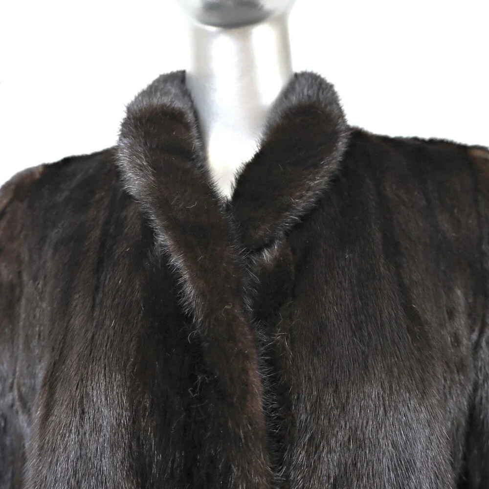 Mahogany Mink Coat- Size M - Picture 6 of 8